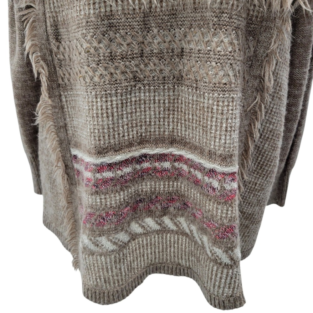 Knox Rose Variegated Fringe Shawl Collar Long sleeve Sweater Tunic J459
Size Sm - Picture 4 of 10